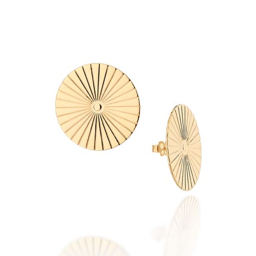 BRINCO BOTÃO BANHADO A OURO 18K
