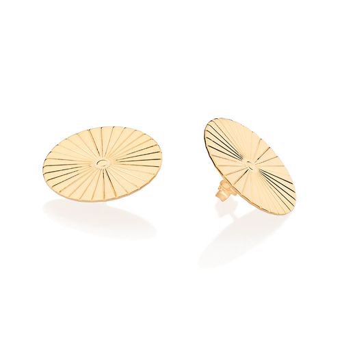BRINCO BOTÃO BANHADO A OURO 18K