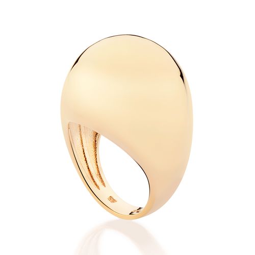 MAXI ANEL BOMBÊ BANHADO A OURO 18K