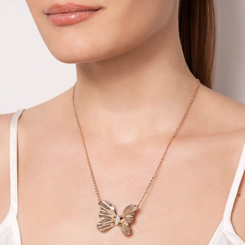 GARGANTILHA BORBOLETA BANHADA A OURO 18K COM ZIRCÔNIA