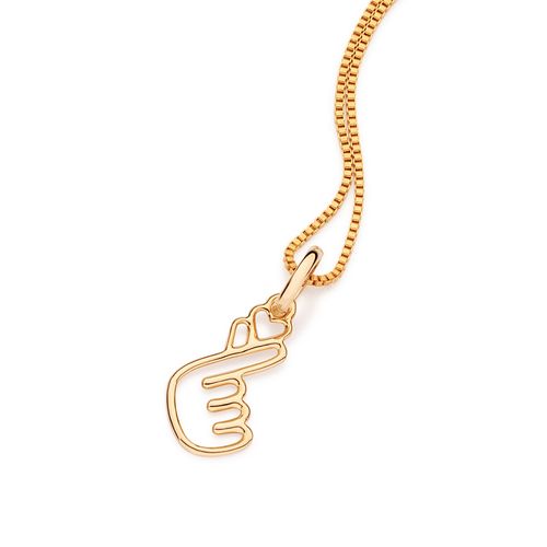 PINGENTE CORAÇÃO DORAMA VAZADO BANHADO A OURO 18K