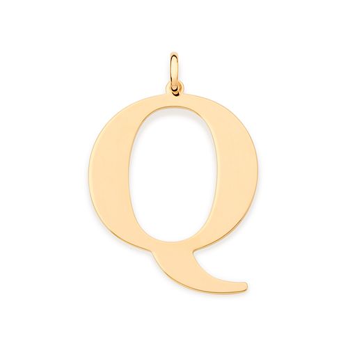 MAXI PINGENTE LETRA BANHADO A OURO 18K-LETRA Q