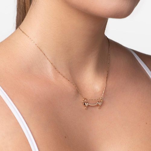 PINGENTE BANHADO A OURO 18K CANGA COM CORAÇÕES