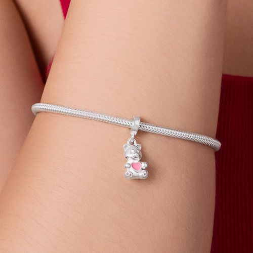 BERLOQUE URSO COM APLICAÇÃO DE RESINA DE PRATA MACIÇA 925