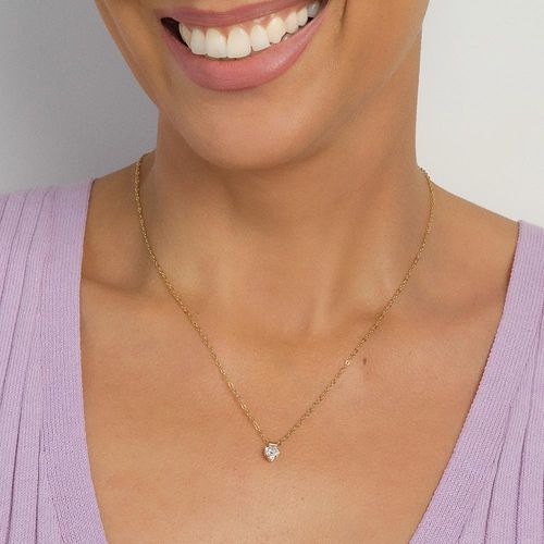 GARGANTILHA CORAÇÃO BANHADA A OURO 18K COM ZIRCÔNIA