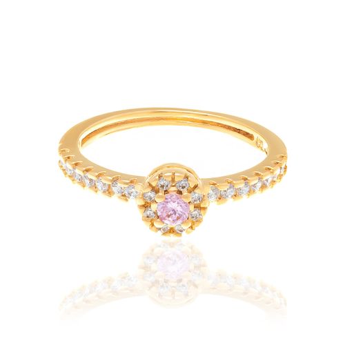 ANEL BANHADO A OURO 18K COM ZIRCÔNIAS