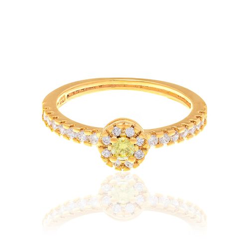 ANEL BANHADO A OURO 18K COM ZIRCÔNIAS
