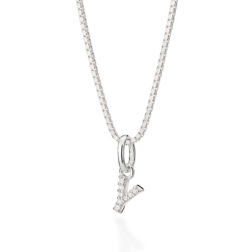 PINGENTE LETRA DE PRATA 925 COM ZIRCÔNIAS -LETRA Y