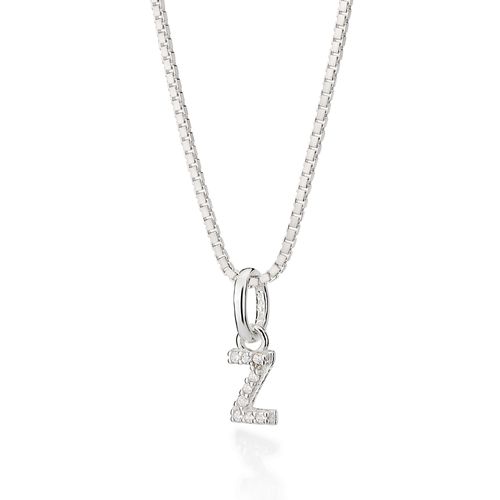 PINGENTE LETRA DE PRATA 925 COM ZIRCÔNIAS -LETRA Z