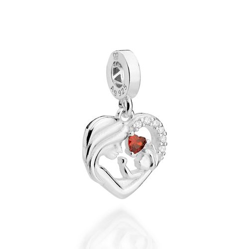 BERLOQUE MÃE COM FILHO(A) DE PRATA MACIÇA 925