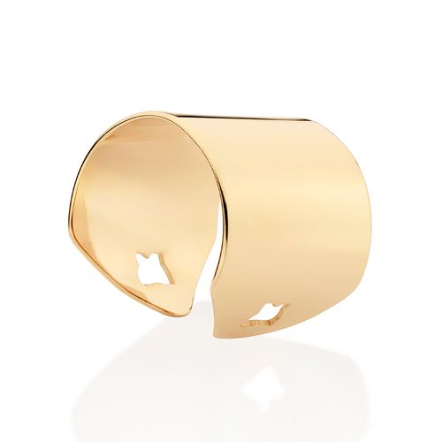 ANEL AJUSTÁVEL LISO BANHADO A OURO 18K