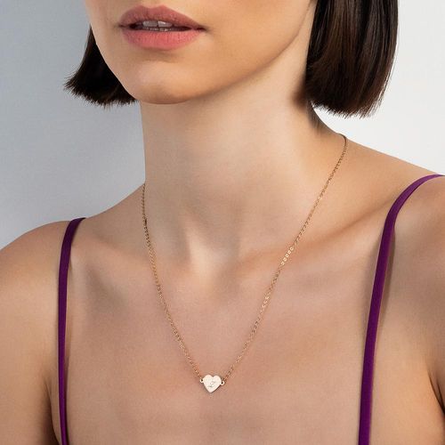 GARGANTILHA CORAÇÃO COM LETRA BANHADA A OURO 18K-LETRA Z