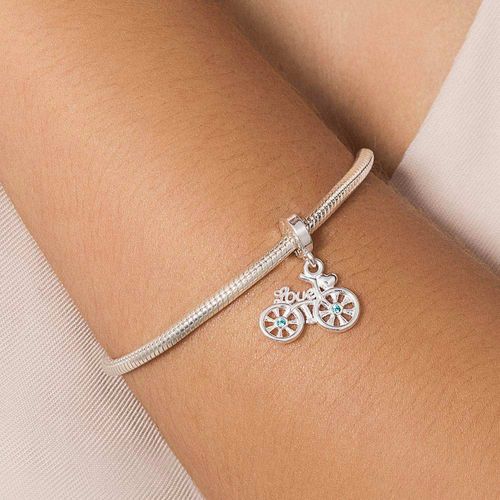 BERLOQUE BICICLETA DE PRATA 925 COM ZIRCÔNIAS