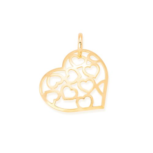 PINGENTE BANHADO A OURO 18K CORAÇÃO