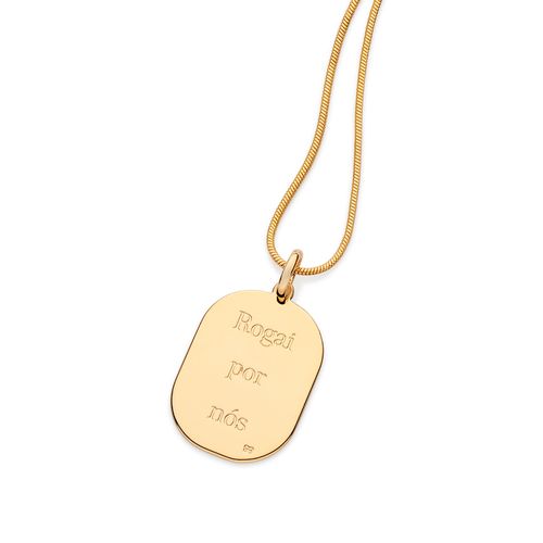 PINGENTE MEDALHA NOSSA SENHORA APARECIDA BANHADO A OURO 18K