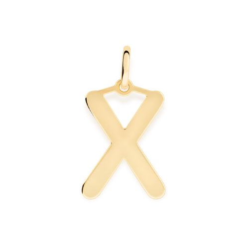 PINGENTE LETRA BANHADO A OURO 18K -LETRA X