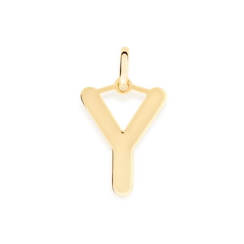 PINGENTE LETRA BANHADO A OURO 18K -LETRA Y