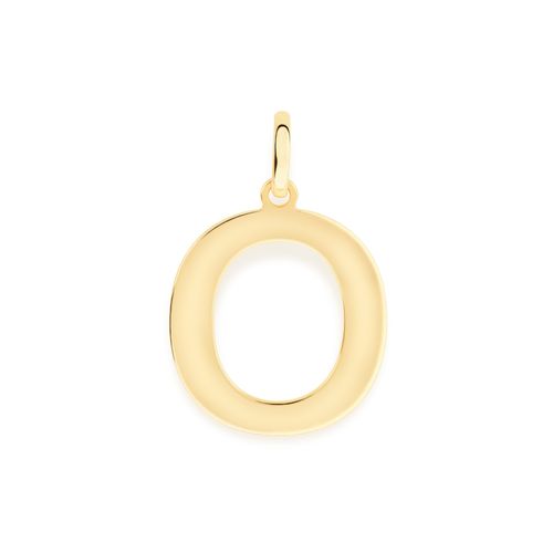 PINGENTE LETRA BANHADO A OURO 18K -LETRA O