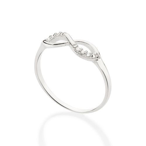 ANEL SKINNY INFINITO DE PRATA 925 COM ZIRCÔNIAS