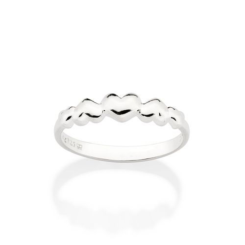 ANEL SKINNY DE PRATA 925 COM CORAÇÕES