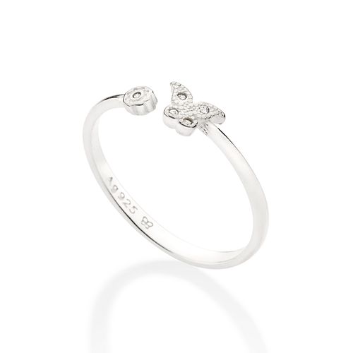 ANEL AJUSTÁVEL DE PRATA 925 COM ZIRCÔNIAS