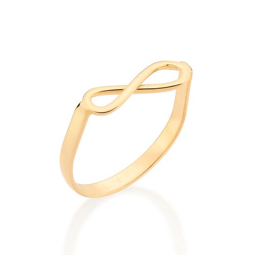 ANEL SKINNY INFINITO BANHADO A OURO 18K
