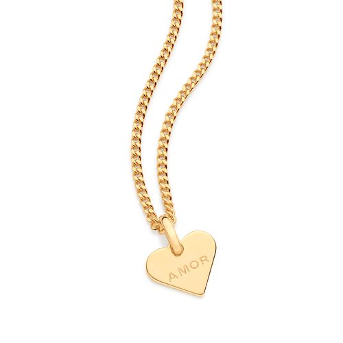 PINGENTE CORAÇÃO BANHADO A OURO 18K