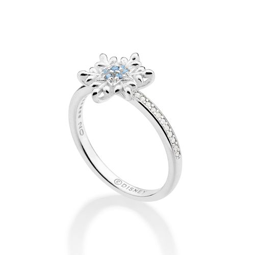 ANEL FLOCO DE NEVE DE PRATA MACIÇA 925 COM ZIRCÔNIAS