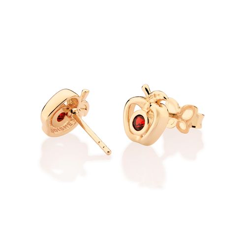 BRINCO MAÇÃ BANHADO A OURO 18K COM ZIRCÔNIAS