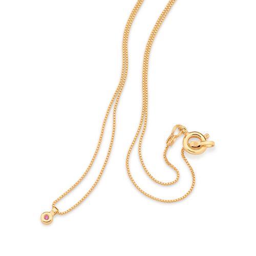 GARGANTILHA INFANTIL BANHADA A OURO 18K COM ZIRCÔNIA