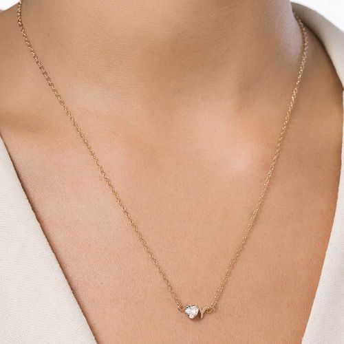 GARGANTILHA COM PINGENTE LETRA BANHADA A OURO 18K COM ZIRCÔNIA -LETRA Y