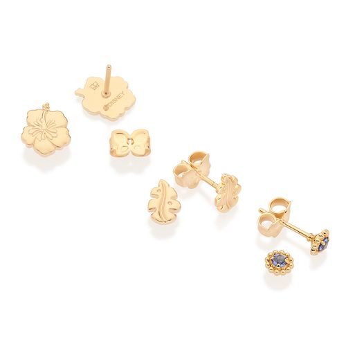 KIT BRINCO TIRO HAVAIANO BANHADO A OURO 18K COM ZIRCÔNIAS