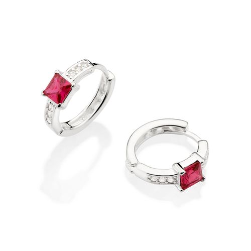 BRINCO ARGOLA DE PRATA 925 COM ZIRCÔNIAS