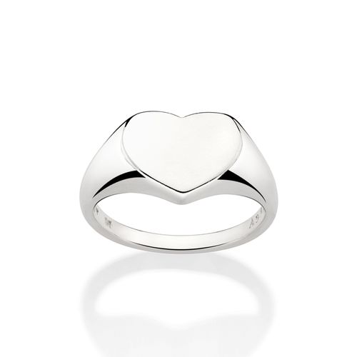 ANEL CORAÇÃO PERSONALIZÁVEL DE PRATA 925