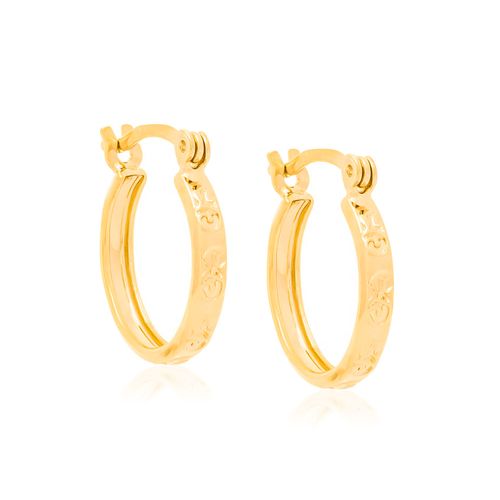 BRINCO ARGOLA BANHADO A OURO 18K