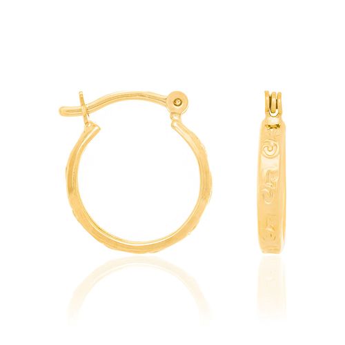 BRINCO ARGOLA BANHADO A OURO 18K
