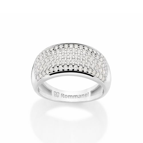 ANEL PAVÊ DE PRATA MACIÇA 925 COM ZIRCÔNIAS