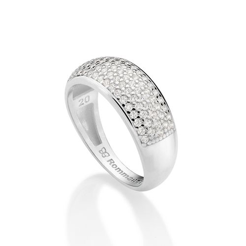 ANEL PAVÊ DE PRATA MACIÇA 925 COM ZIRCÔNIAS