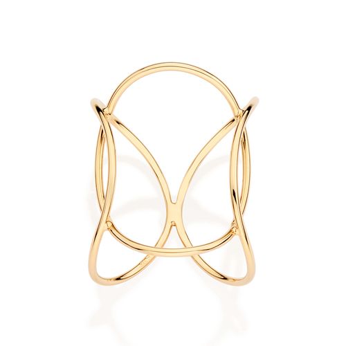 ANEL ENTRELAÇADO BANHADO A OURO 18K