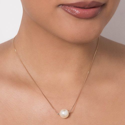 GARGANTILHA BANHADA A OURO 18K COM PÉROLA SINTÉTICA