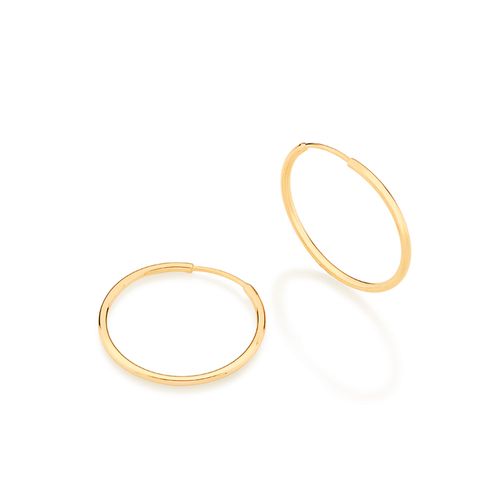 BRINCO ARGOLA BANHADO A OURO 18K