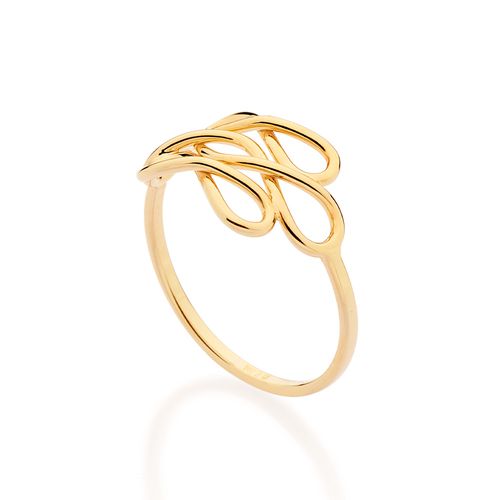 ANEL SKINNY INFINITOS BANHADO A OURO 18K