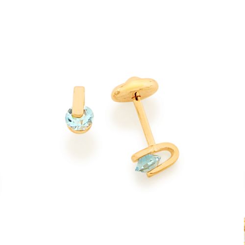 BRINCO INFANTIL BANHADO A OURO 18K COM CRISTAIS