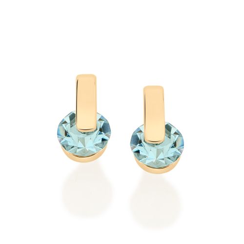 BRINCO INFANTIL BANHADO A OURO 18K COM CRISTAIS