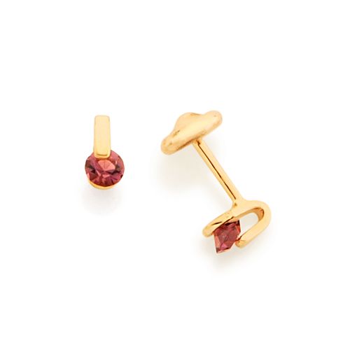 BRINCO INFANTIL BANHADO A OURO 18K COM CRISTAIS