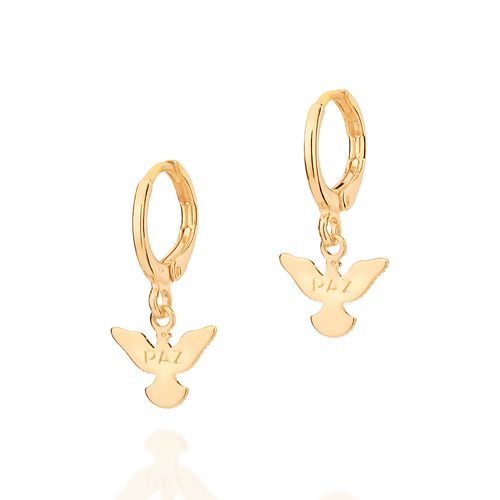 BRINCO ARGOLA ESPÍRITO SANTO BANHADO A OURO 18K