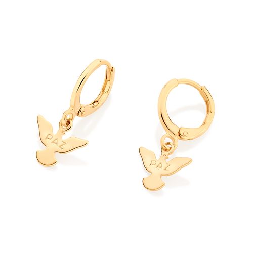 BRINCO ARGOLA ESPÍRITO SANTO BANHADO A OURO 18K