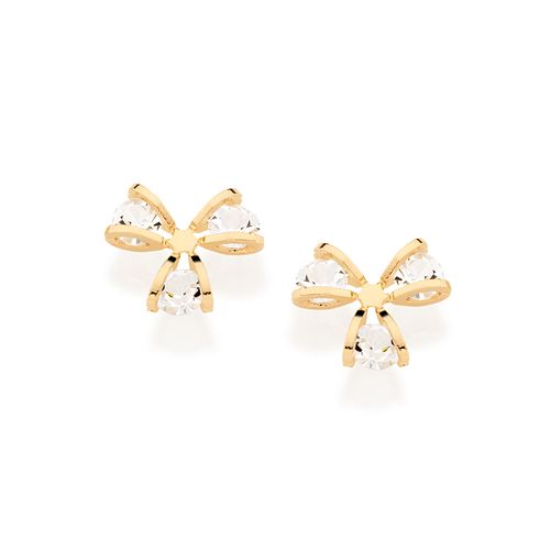 BRINCO BANHADO A OURO 18K COM ZIRCÔINIAS