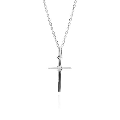 PINGENTE CRUZ DE PRATA MACIÇA 925