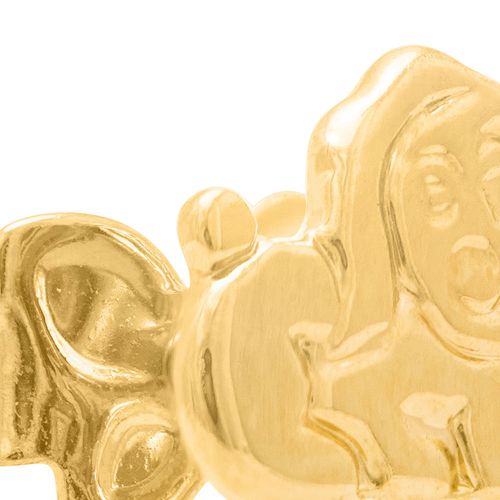 BRINCO INFANTIL CACHORRO BANHADO A OURO 18K